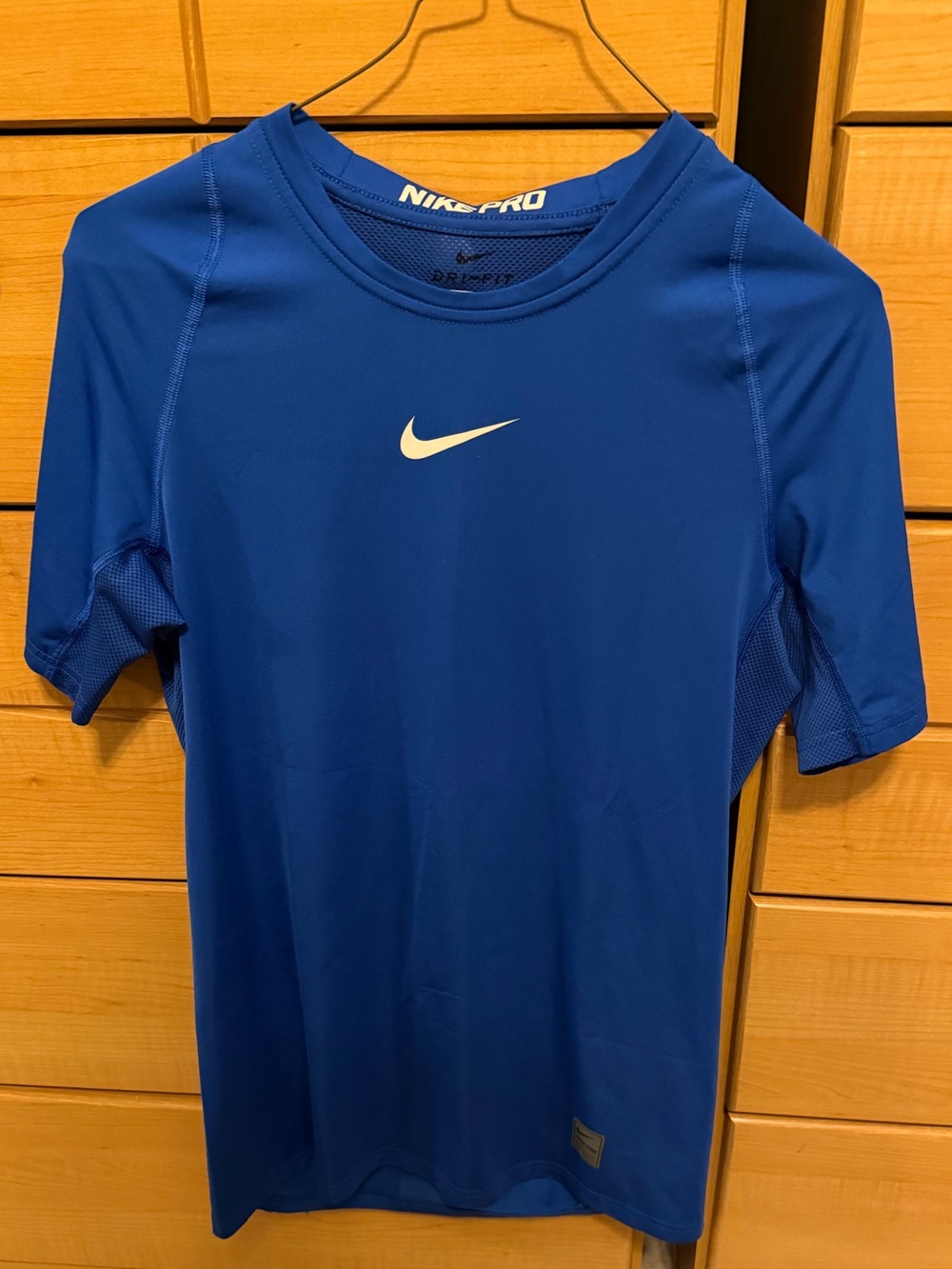 Nike Pro Blue Short Sleeve Drifit Performance Tee